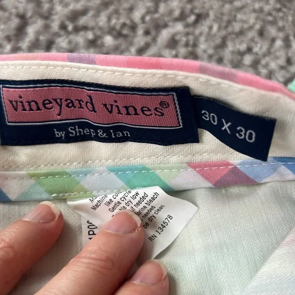 Vineyard Vines Pastel Plaid Pants - Picture 2 of 2